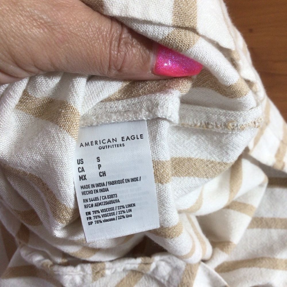 SALE American Eagle Outfitters Striped Paperbag Waist Skirt Women's Size S - Picture 4 of 6